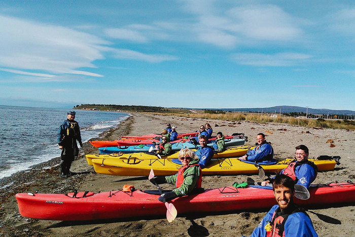 Kayak, Punta Arenas, Kayak en bahía Agua Fresca