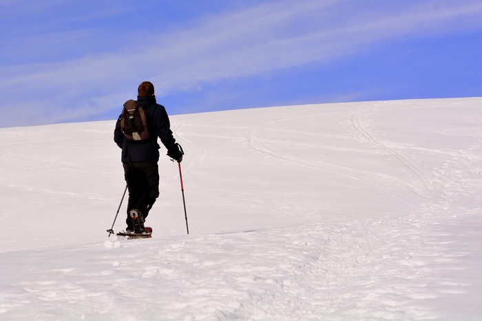 登山 (さんざん), Volcán Osorno, 雪のラケットトレッキング